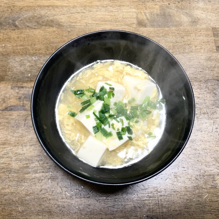 簡単レシピ　豆腐と卵のあんかけご飯
